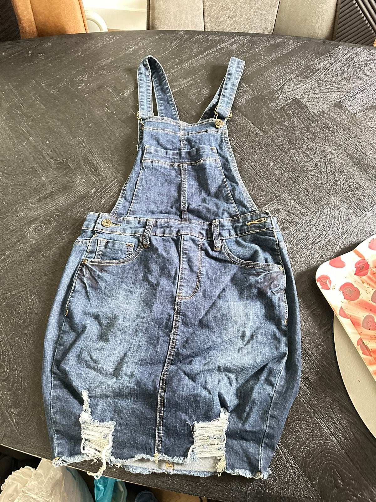 Girl Vivi Denim Salopette Jurk - Maat M/10, Kleding | Dames, Maat 38/40 (M), Blauw, Ophalen of Verzenden, Gedragen