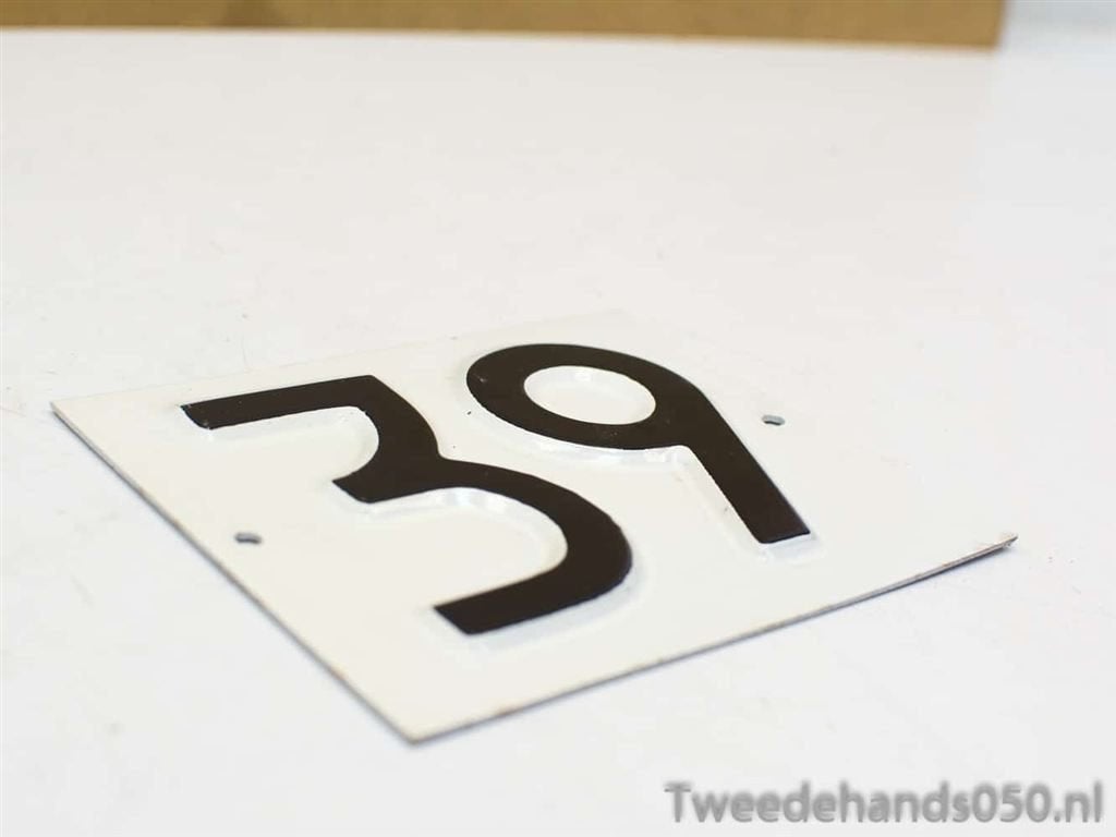 Metalen nummerbordje, Huisnummer 87037, Ophalen of Verzenden, Gebruikt