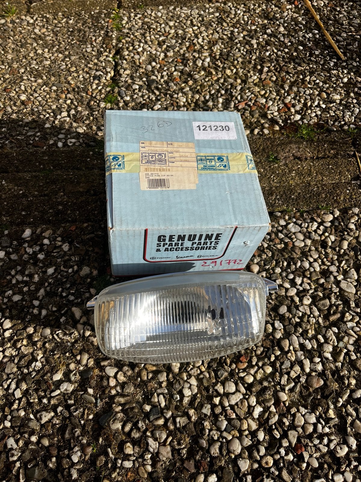 Piaggio zip type 123 koplamp nos nieuw, Ophalen of Verzenden, Nieuw, Koplamp