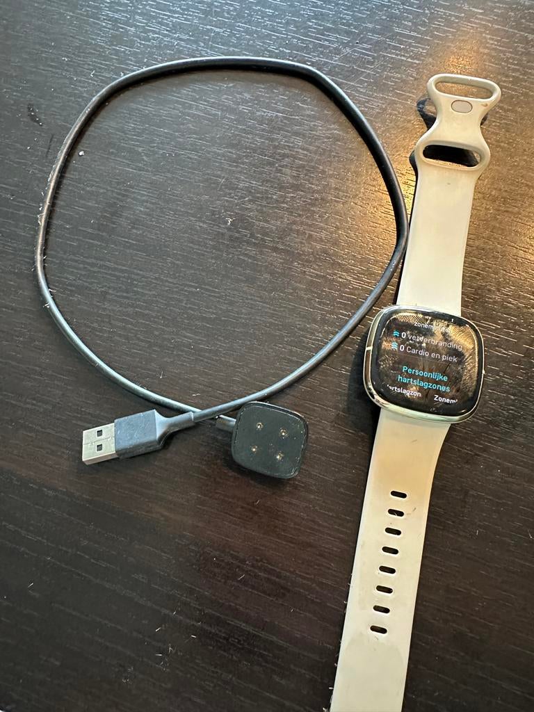 Fitbit Versa 2, Ophalen of Verzenden, Gebruikt, Wit