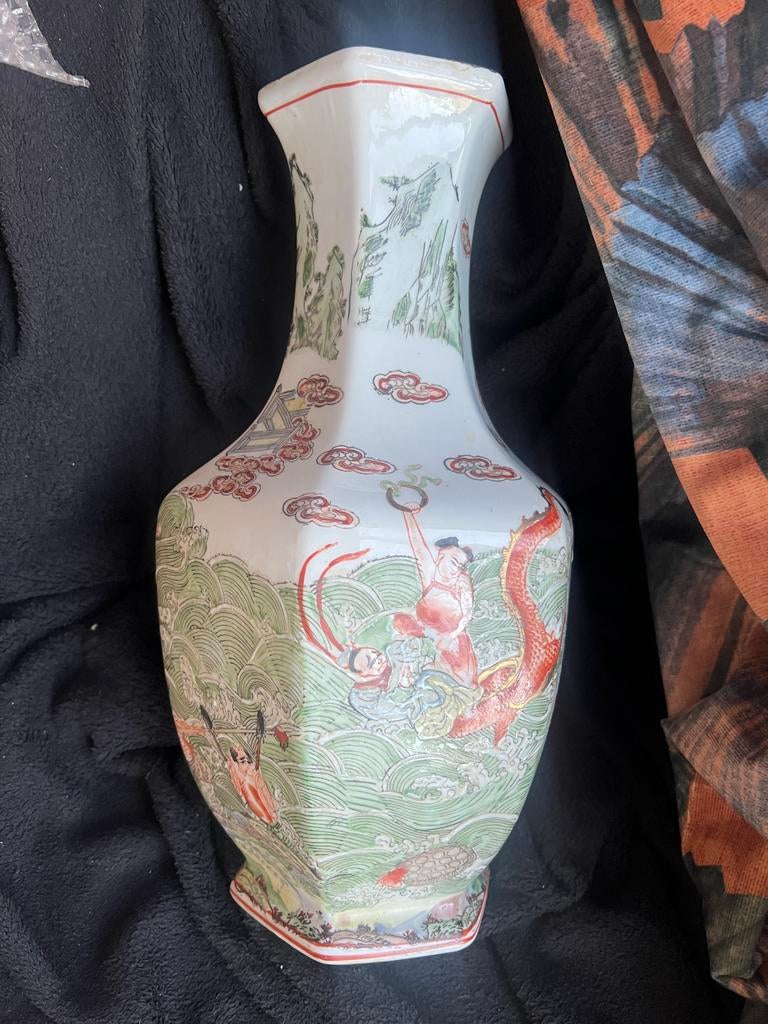 Antieke Chinese Vaas, gemerkt, 20ste eeuw, Ophalen