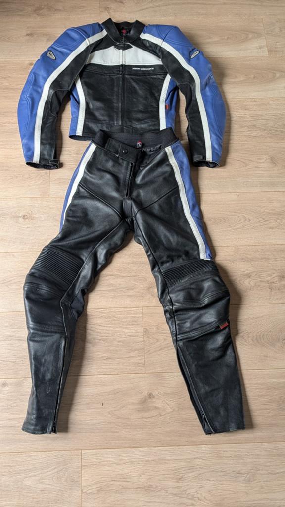Heingericke Leren Motorpak - Zwart/Blauw (Dames), Ophalen, Hein Gericke, Combipak, Dames