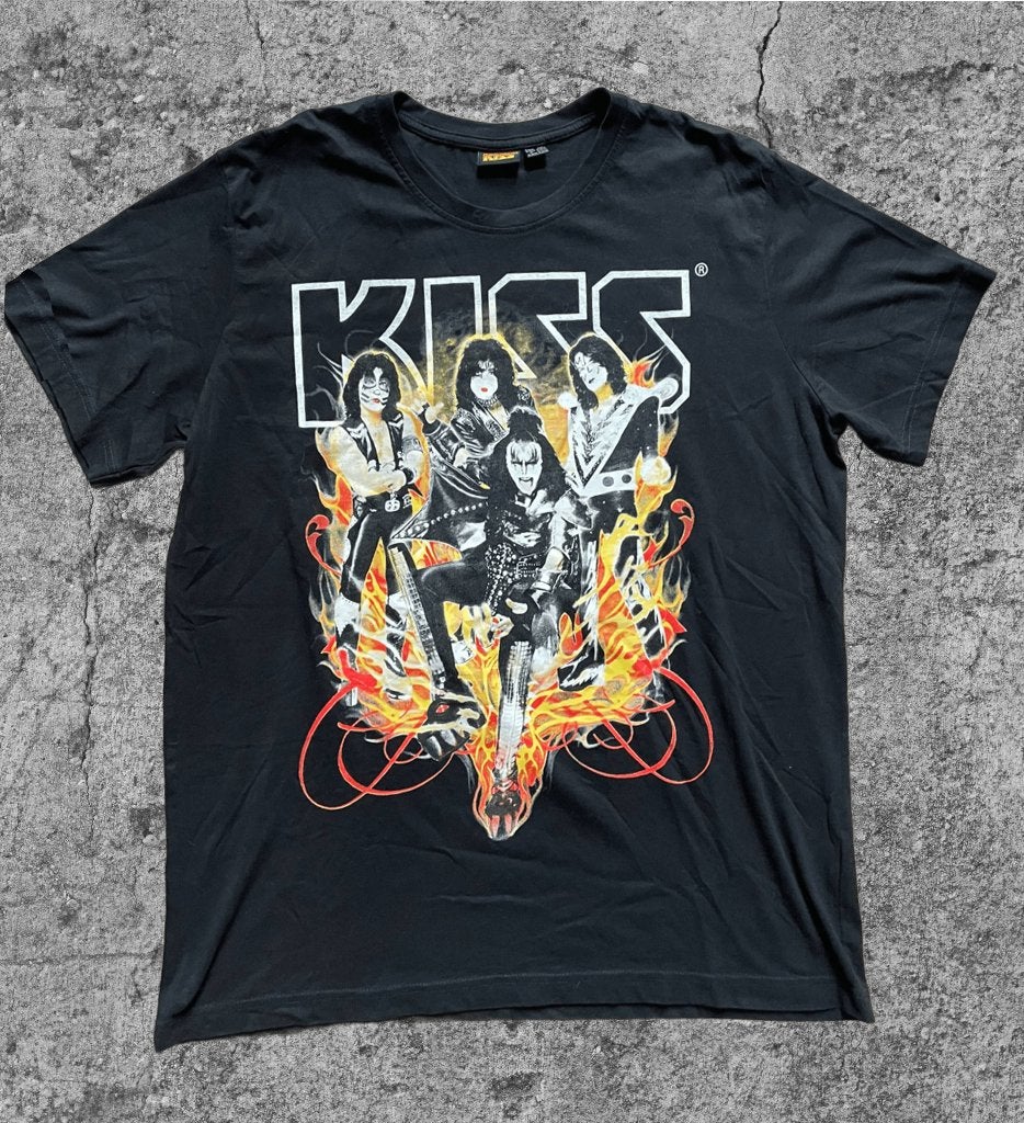 KISS Band T-shirt - Zwart - Maat XL - A-001, Verzenden, Zwart, Onbekend, Maat 56/58 (XL)