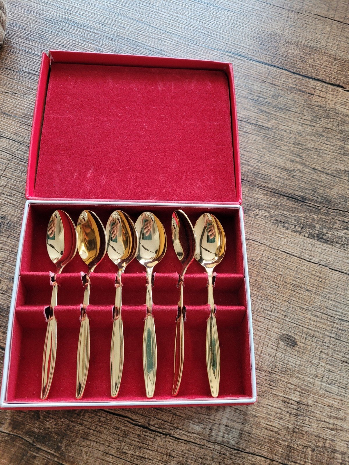 Vintage vergulde theelepeltjes Van Kempen & Begeer (6-delig), Ophalen
