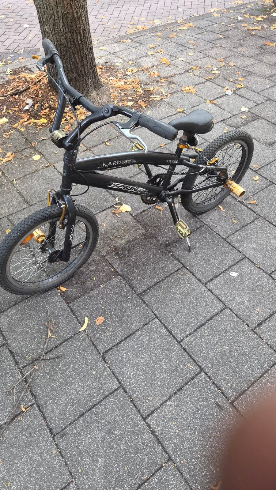BMX Sprint Karma 20 inch - Zwart met gouden accenten, Fietsen en Brommers, Fietsen | Crossfietsen en BMX, Staal, Velgrem, Ophalen of Verzenden