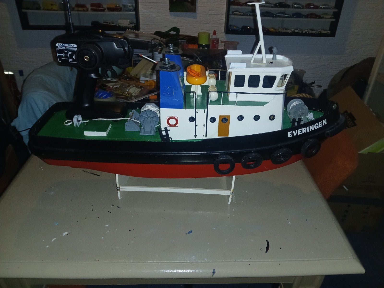mooie sleepboot 72x21cm, Ophalen of Verzenden