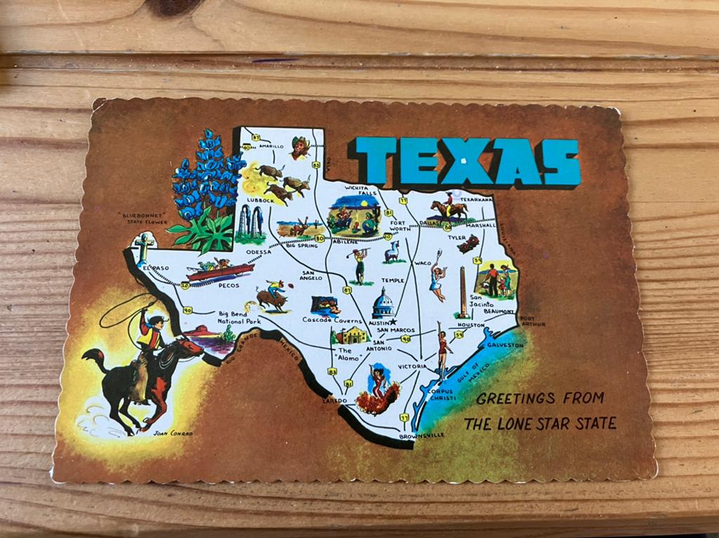Ansichtkaart USA amerika texas, Verzamelen, Ansichtkaarten | Buitenland, Ophalen of Verzenden, 1960 tot 1980, Buiten Europa