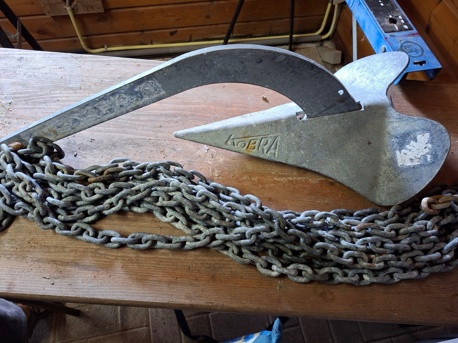 Kobra anker 10kg met 10 meter ketting - Gebruikt, Watersport en Boten, Ophalen of Verzenden, Gebruikt, Overige typen