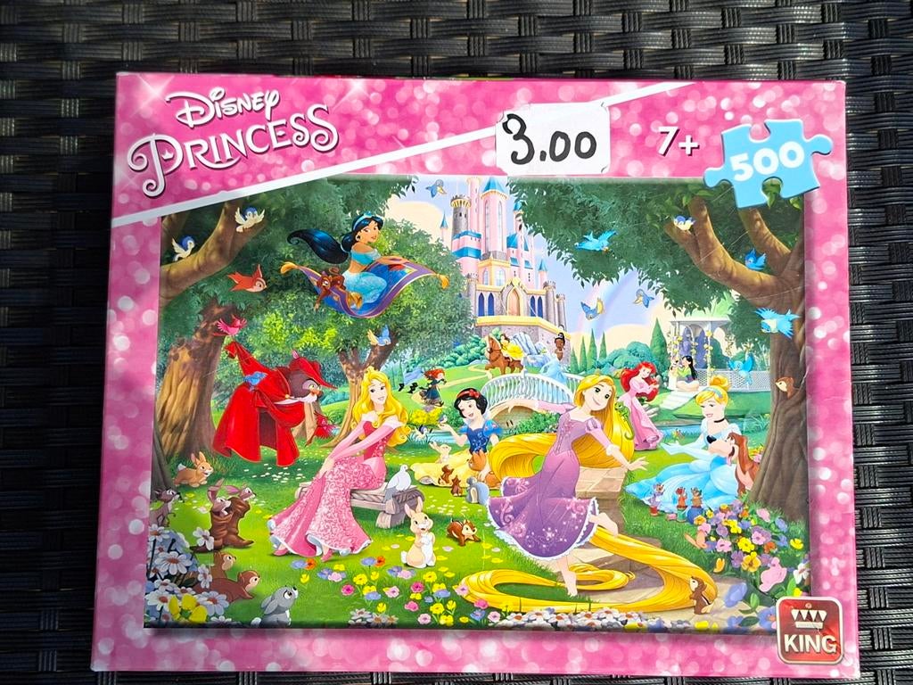 Disney Princess puzzel 500 stukjes - 7+, Ophalen of Verzenden, Meer dan 50 stukjes, Gebruikt, 6 jaar of ouder