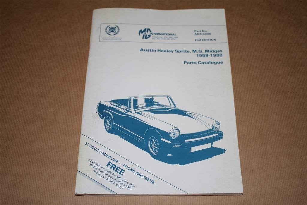 Austin Healey Sprite, MG Midget 1958-1980 Parts Catalogue, Ophalen of Verzenden