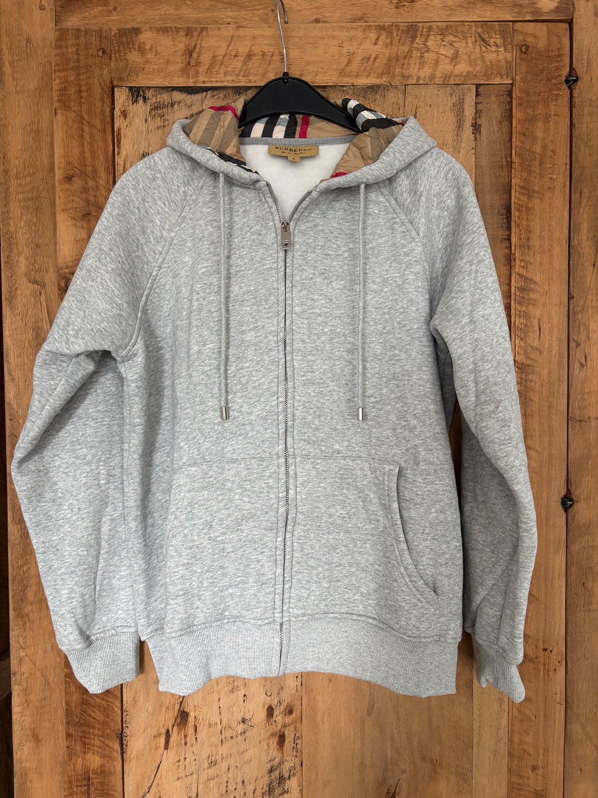 Vest / zip hoodie heren Burberry-stijl grijs (maat L), Kleding | Heren, Ophalen of Verzenden, Nieuw, Maat 52/54 (L), Grijs