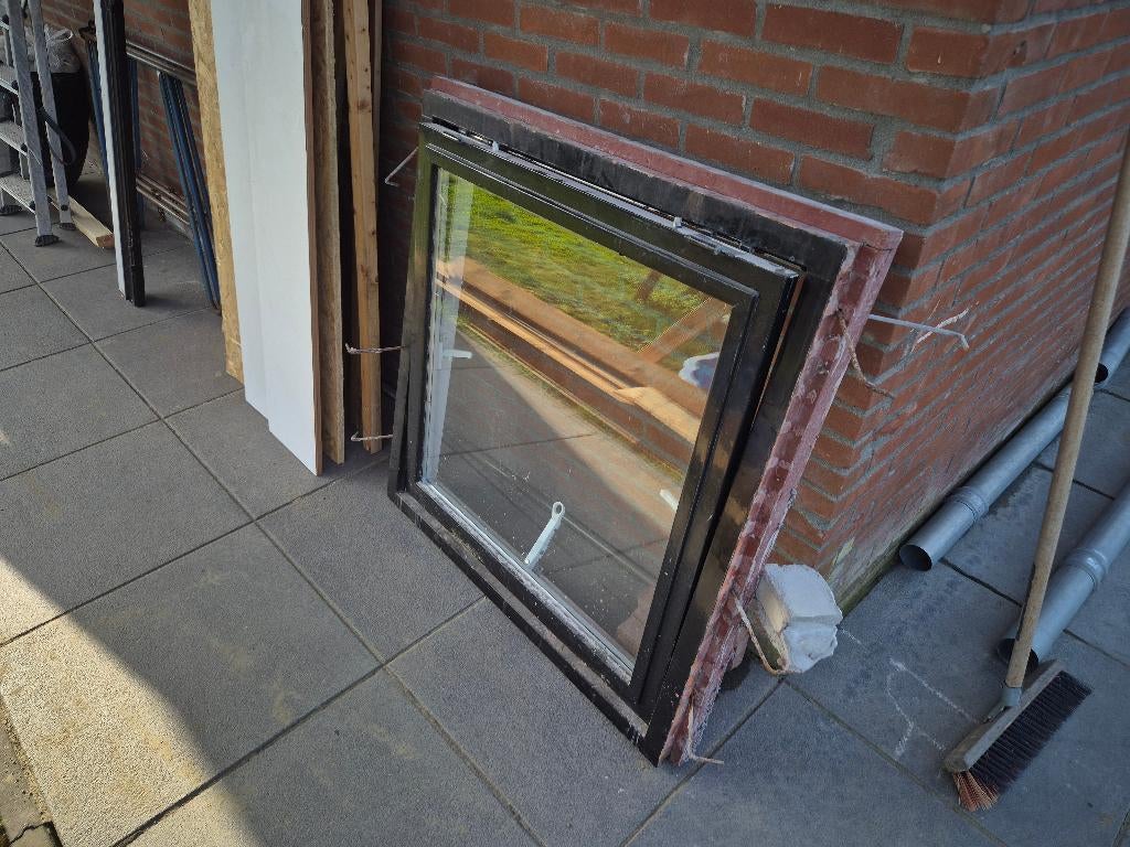 Hardhout Kozijn 1050x1050mm, Ophalen, Hout, 75 tot 150 cm, Raamkozijn