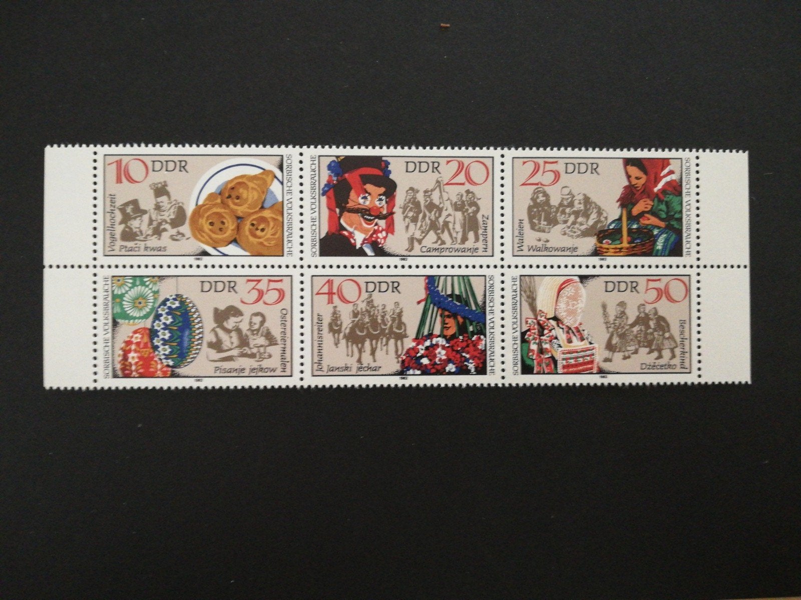 DDR 1982 Sorbische Volksbrauche postfris, Ophalen of Verzenden, DDR