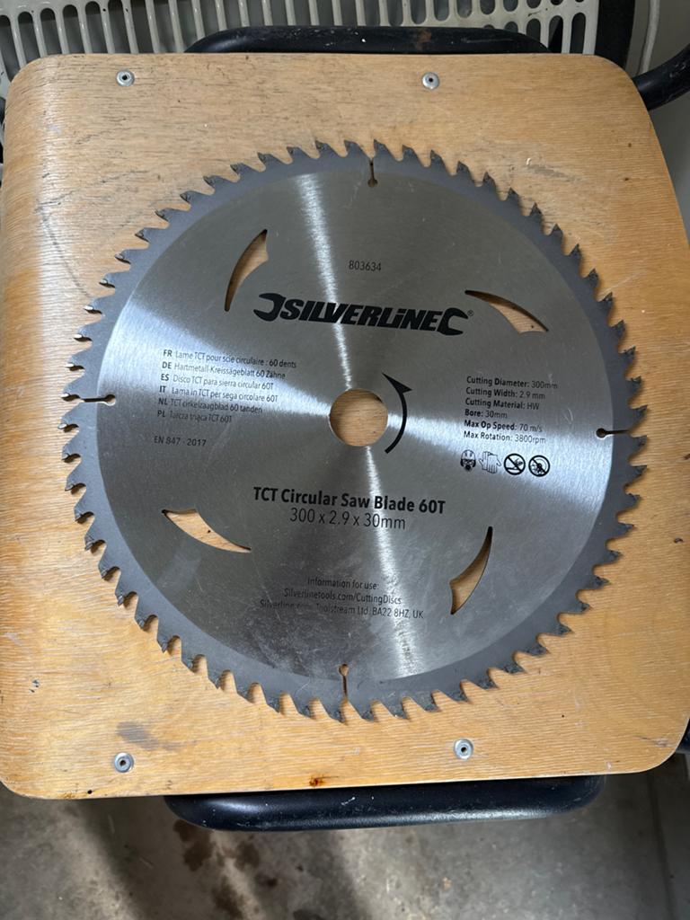 Silverline TCT Cirkelzaagblad 60T - 300x2.9x30mm, Ophalen of Verzenden, Zo goed als nieuw, Cirkelzaag, 70 mm of meer