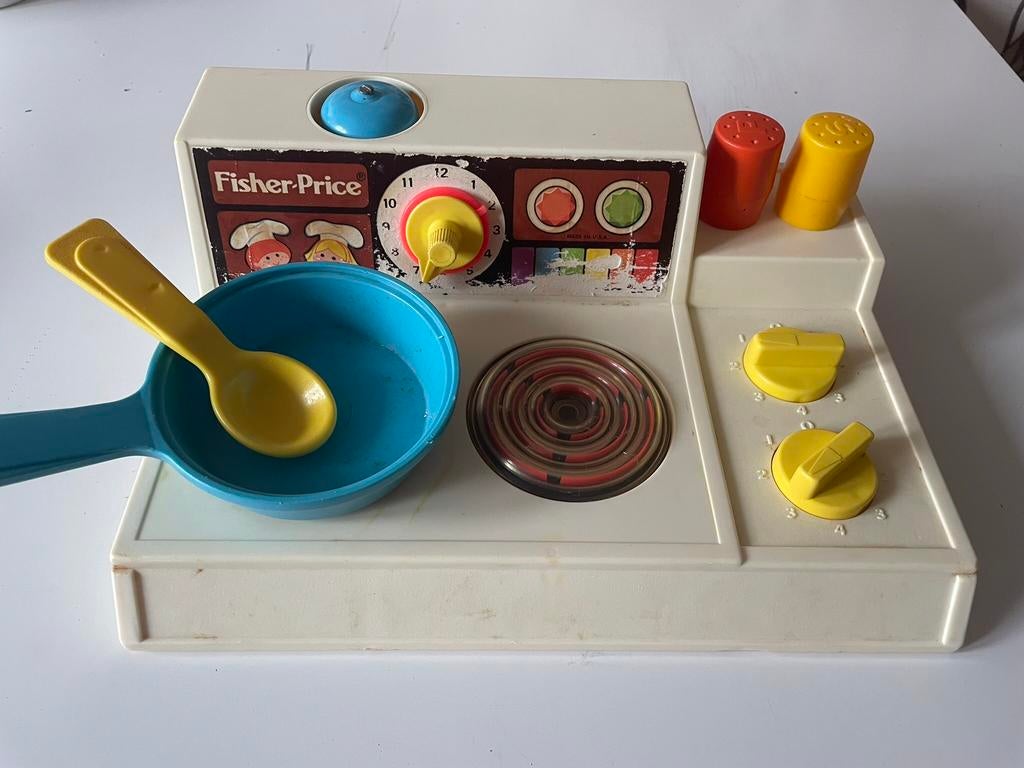 Fisher Price kookplaat incl: allerlei toebehoren, zie foto’s, Kinderen en Baby's, Speelgoed | Fisher-Price, Ophalen, Gebruikt