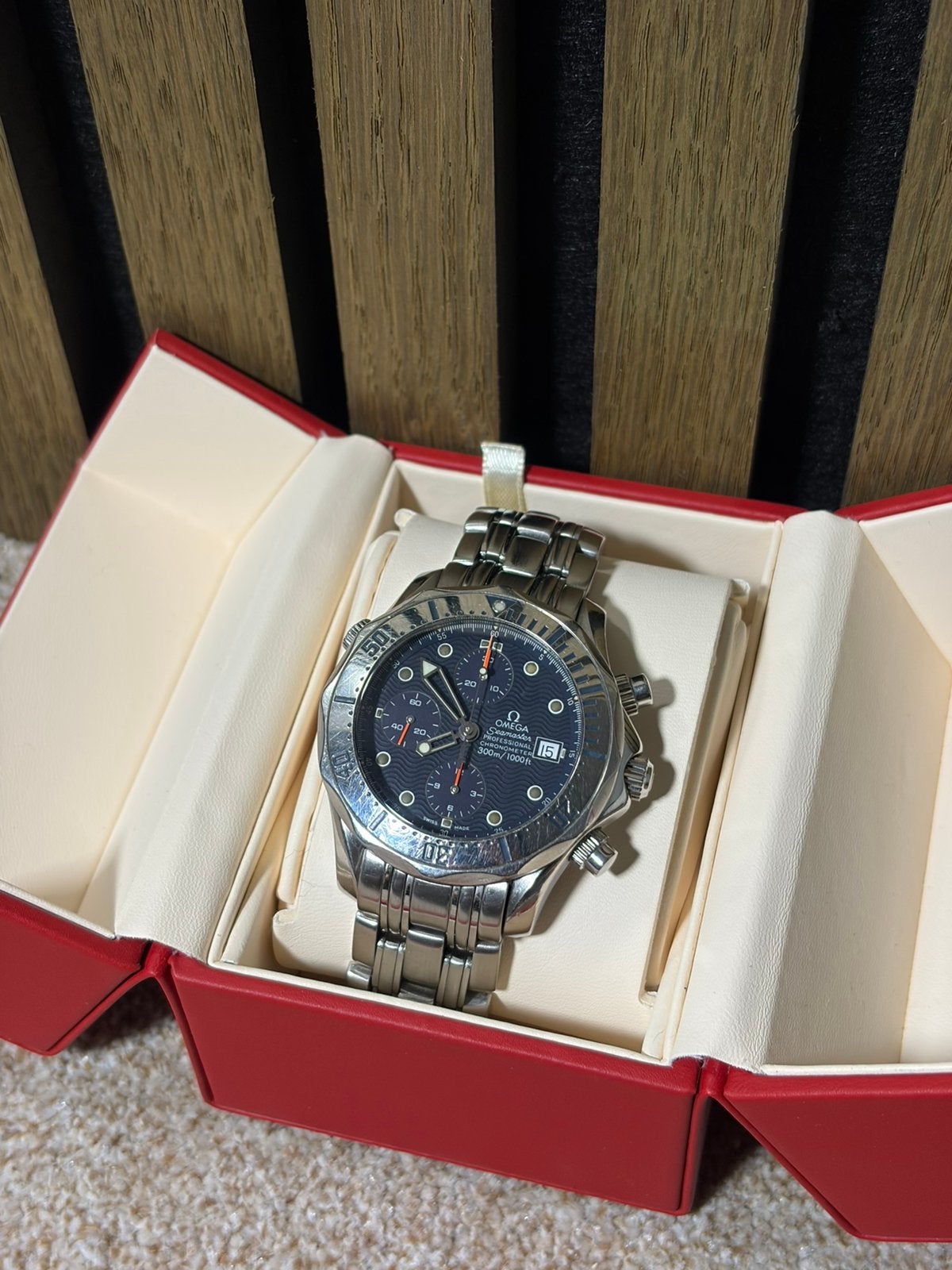 Omega Seamaster 300M Chronograph, referentie 2598.80.00., Ophalen of Verzenden, Zo goed als nieuw, Staal, Omega