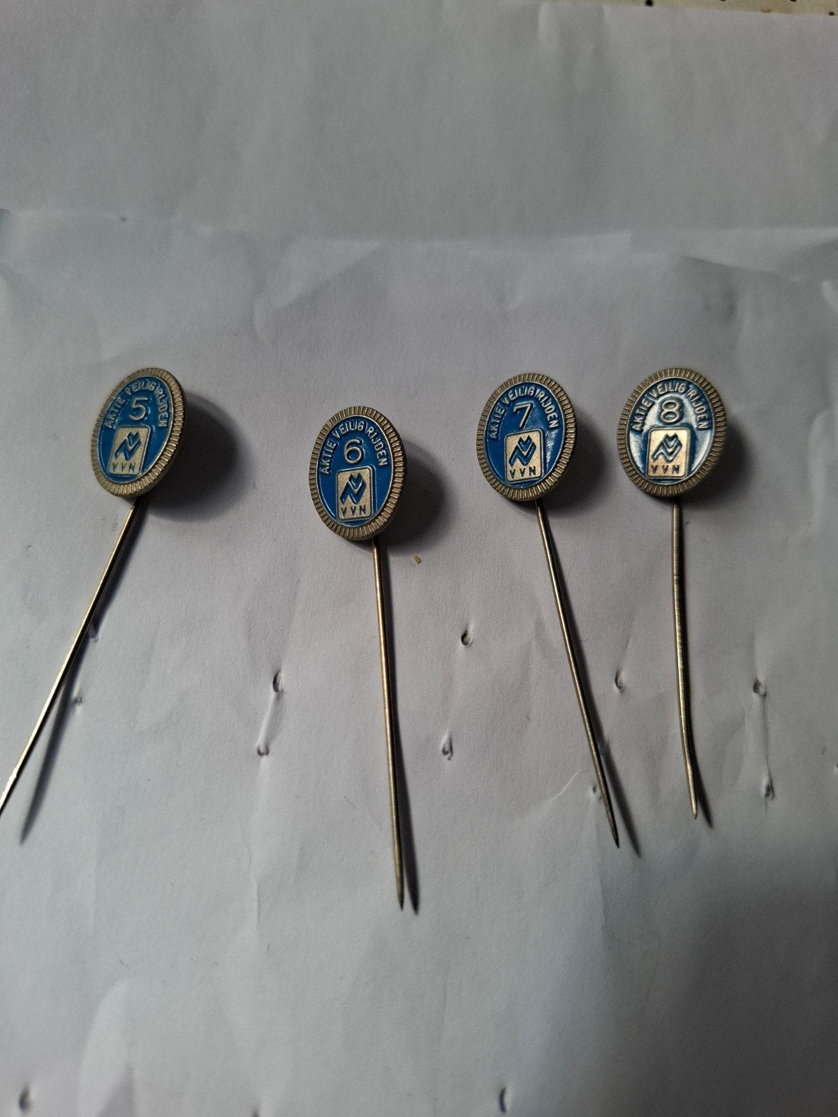 Vintage VVN Veilig Verkeer Speldjes - Set van 4, Verzamelen, Speldjes, Pins en Buttons, Ophalen of Verzenden