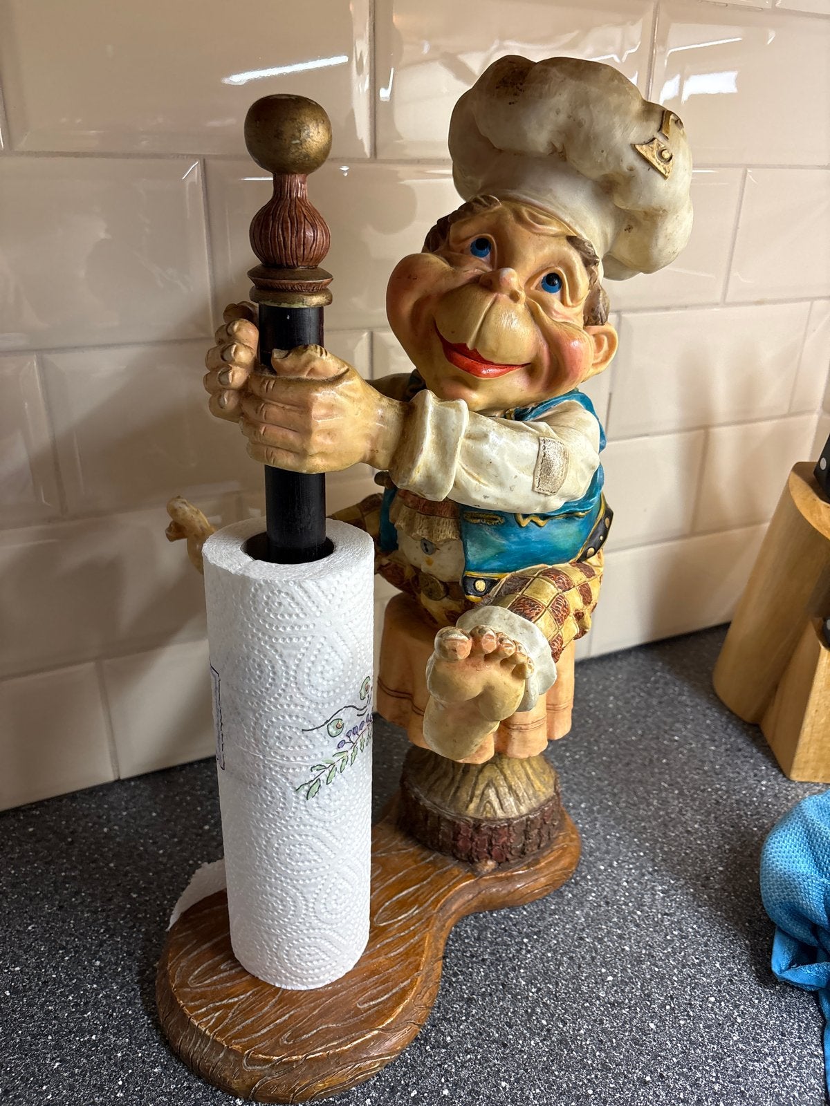 Unieke Keukenrolhouder Kok - The Laaf Collection Efteling, Ophalen of Verzenden, Meerkleurig, Overige materialen, Overige merken