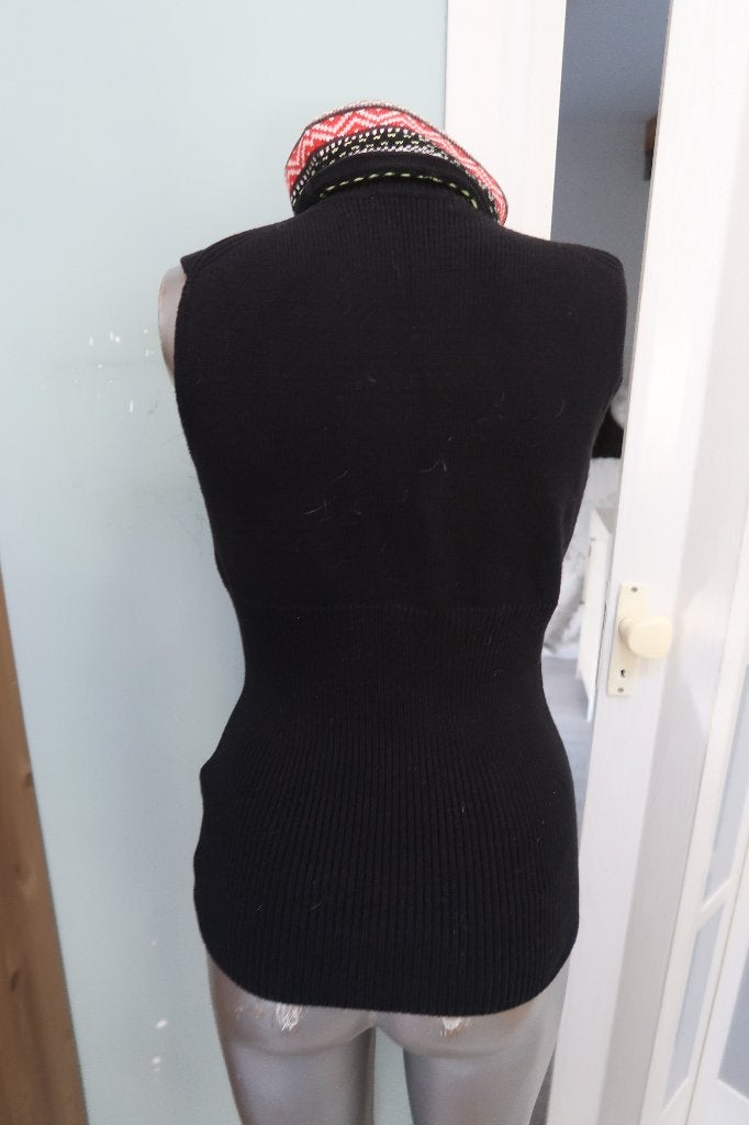Marccain Sport trui en bolero zwart met rood wit, Maat 38/40 (M), Zwart, Ophalen of Verzenden, Zo goed als nieuw