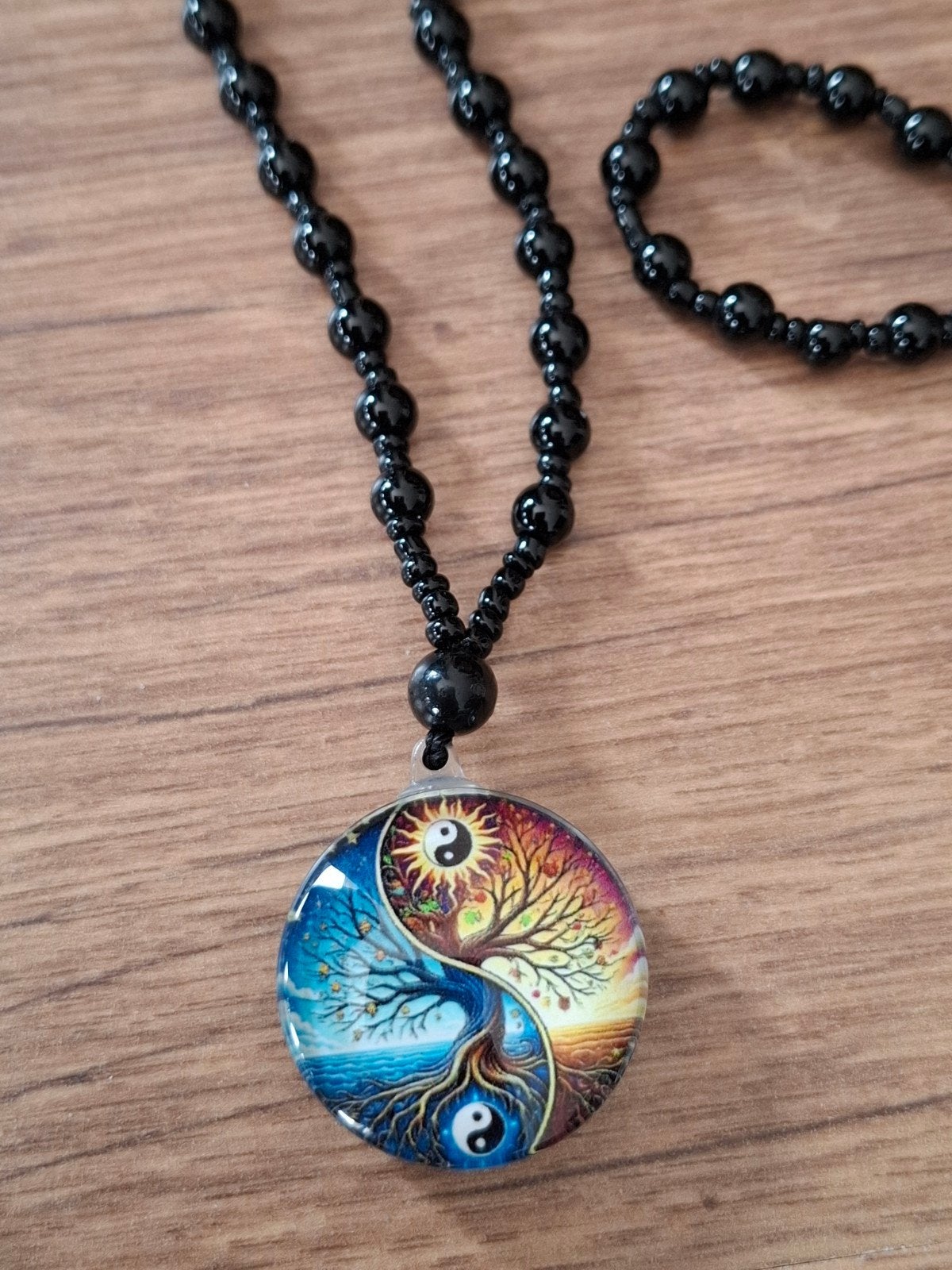 NIEUWE Ketting - YIN YANG Life Tree, Sieraden, Tassen en Uiterlijk, Kettingen, Ophalen of Verzenden, Nieuw, Overige materialen