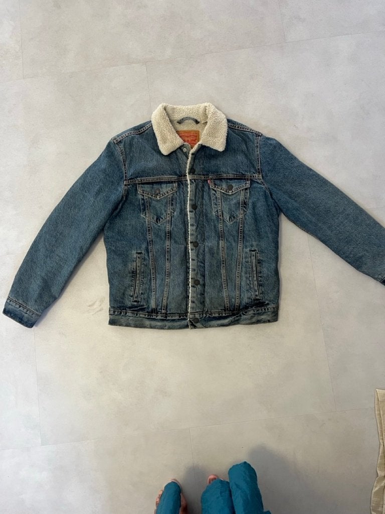 Levi’s Sherpa Spijkerjas Gevoerd Maat L, Maat 52/54 (L), Zo goed als nieuw, Levi’s, Verzenden