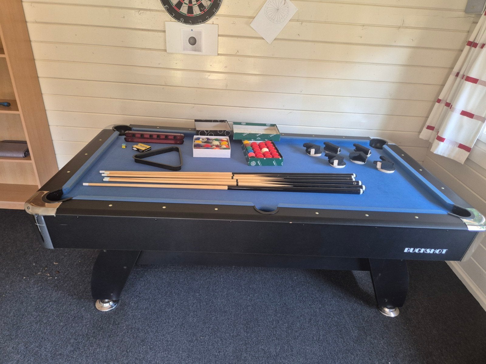 pooltafel compleet, Sport en Fitness, Biljarten en Poolen, Ophalen, Zo goed als nieuw, Pooltafel