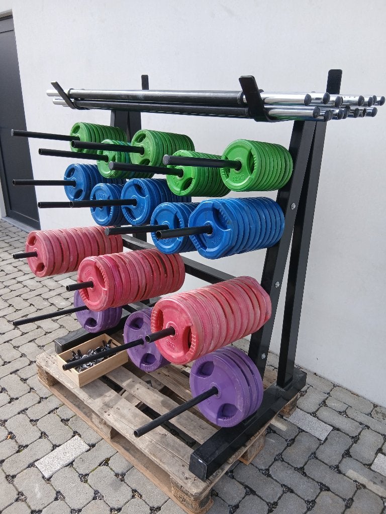 Body pump set met rek en sluitingen - Diverse gewichten