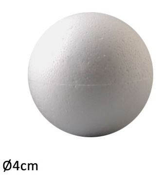 Styropor (piepschuim) ballen Ø 4 cm 5 stuks, Hobby en Vrije tijd, Knutselen, Geschikt voor snijden, ., Overige thema's, Nieuw