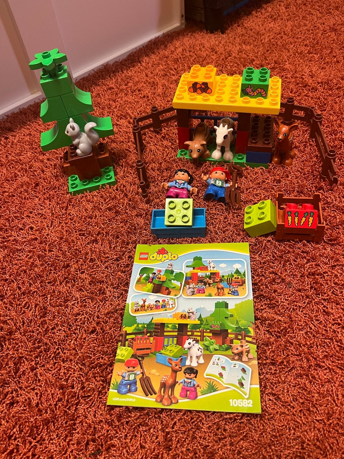 LEGO Duplo Bospark 10582 met dieren en figuren, Ophalen, Zo goed als nieuw, Overige merken