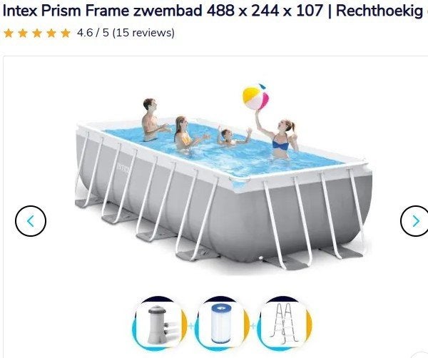 nieuw zwembad, Ophalen, 200 tot 300 cm, 80 tot 120 cm, Zo goed als nieuw