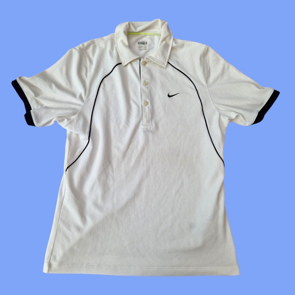 Vintage Nike Fit Dry tennis court poloshirt  S 1990s 2000s, Gebruikt, Nike, L00, Ophalen of Verzenden
