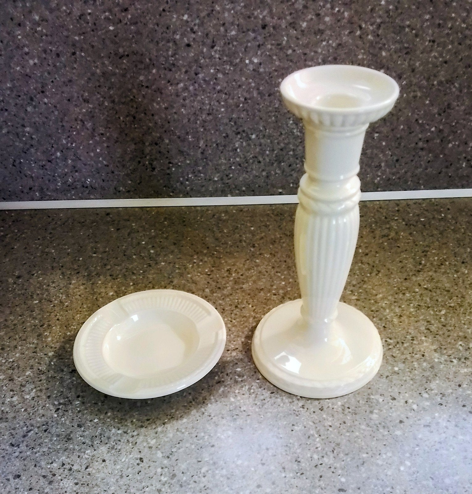 Wedgwood Edme Barlaston kandelaar en asbakje, Ophalen of Verzenden, Zo goed als nieuw, Aardewerk, Vintage