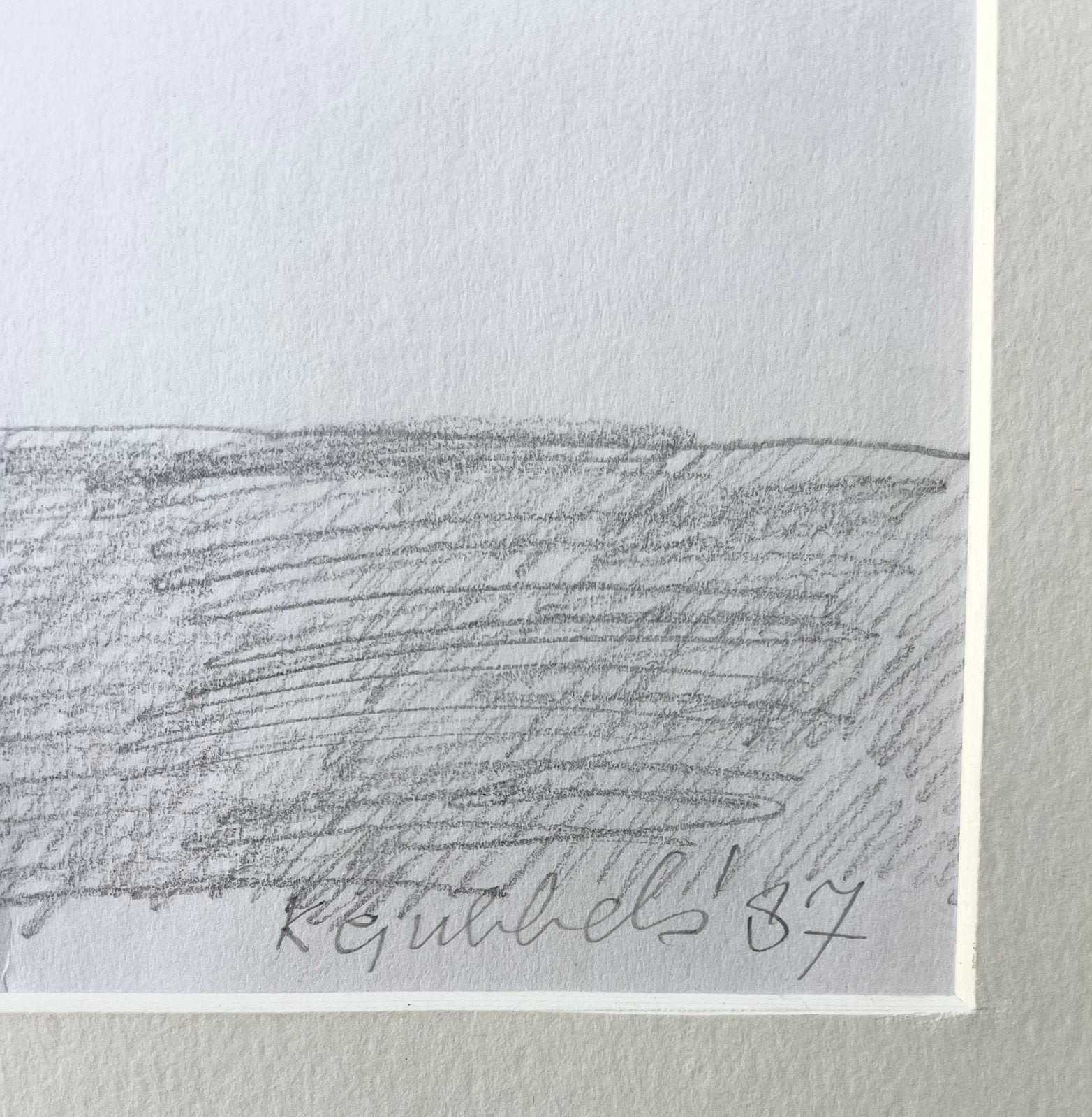 Klaas Gubbels, originele tekening uit 1987; Tietentafel, Ophalen