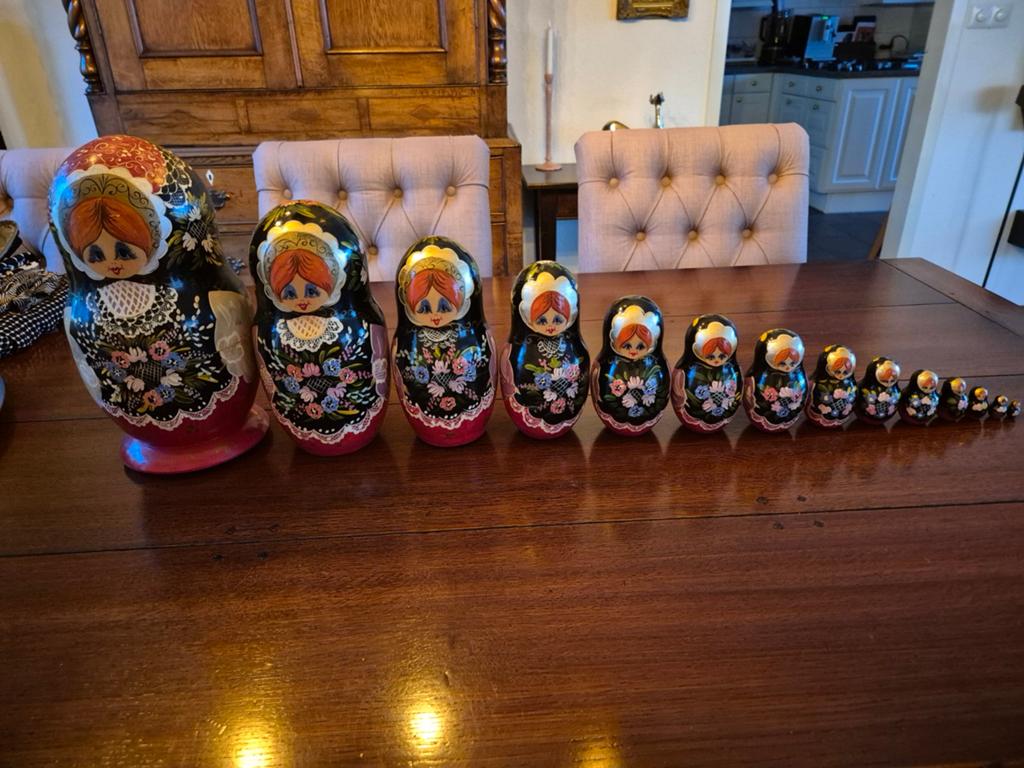 Een zeer zeldzame Russische Matroesjka Poppen Set - 14 Stuks, Ophalen of Verzenden