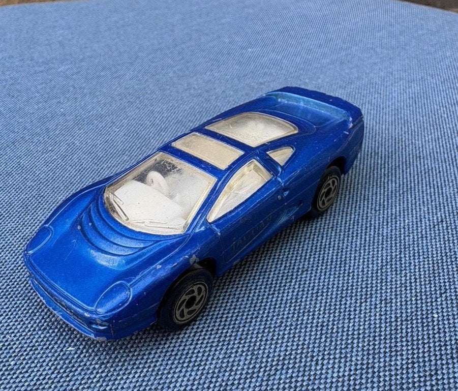 Matchbox Jaguar XJ220 blauw, Ophalen of Verzenden, Gebruikt, Auto