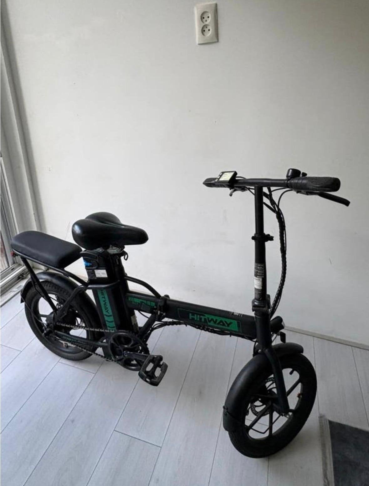 Hitway BK5 opvouwbare elektrische fiets, Fietsen en Brommers, Elektrische fietsen, Zo goed als nieuw, Minder dan 47 cm, 30 tot 50 km per accu