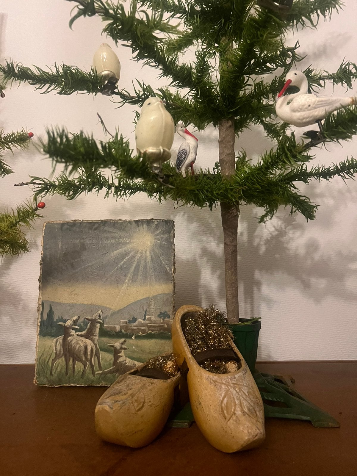 Kleine houten klompjes klompen boerderij kerst sinterklaas, Antiek en Kunst, Ophalen of Verzenden