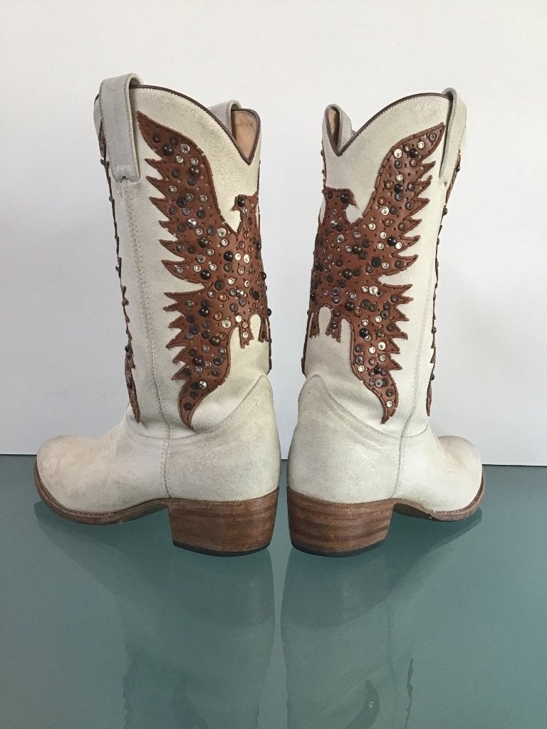 Sendra 37 beige bruin | Boho boots | Gratis verzenden, Verzenden, Beige, Zo goed als nieuw, Hoge laarzen
