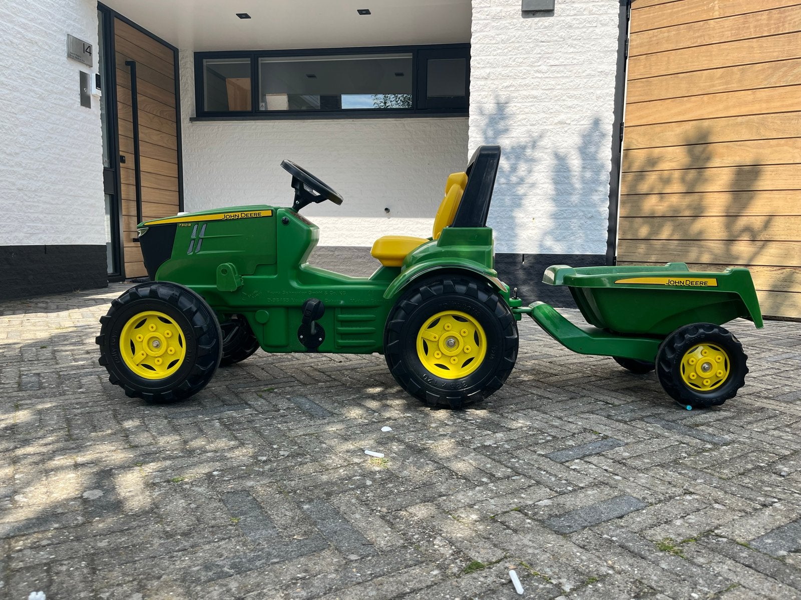 John Deere traptractor met aanhanger, Ophalen, Zo goed als nieuw, Trapvoertuig
