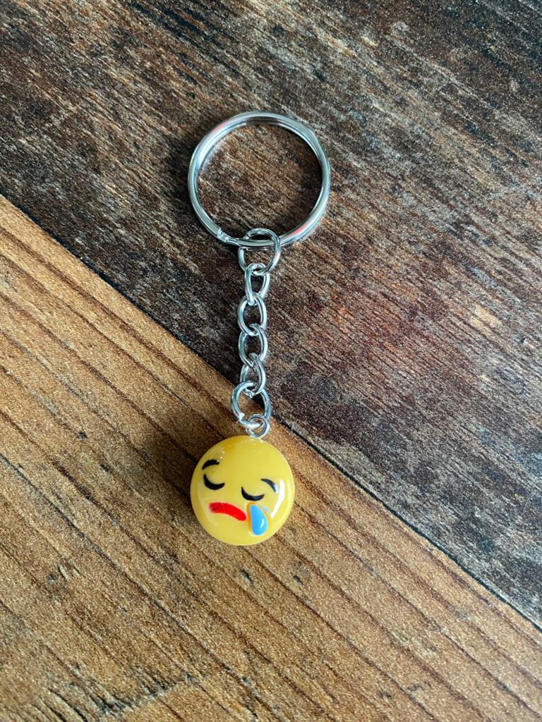 Sleutelhanger Emoji Huilend Gezichtje - Nieuw, Verzamelen, Sleutelhangers, Ophalen of Verzenden, Nieuw, Overige typen