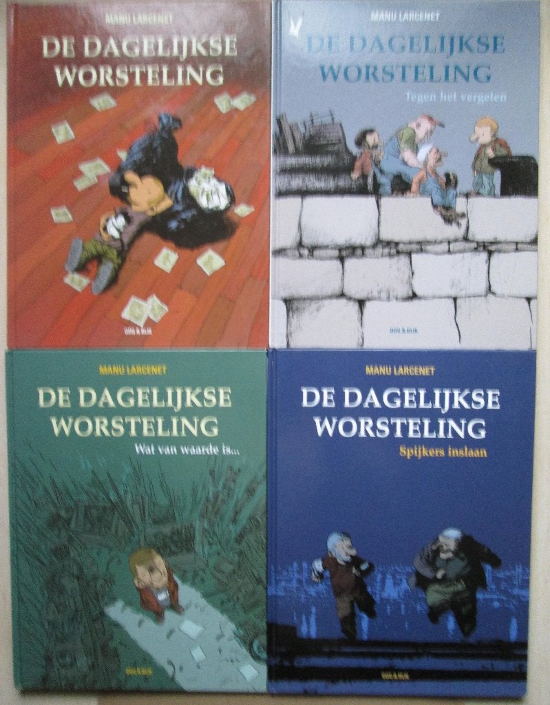 De dagelijkse worsteling, complete reeks (HC), Complete serie of reeks, Ophalen of Verzenden, Zo goed als nieuw, Manu Larcenet