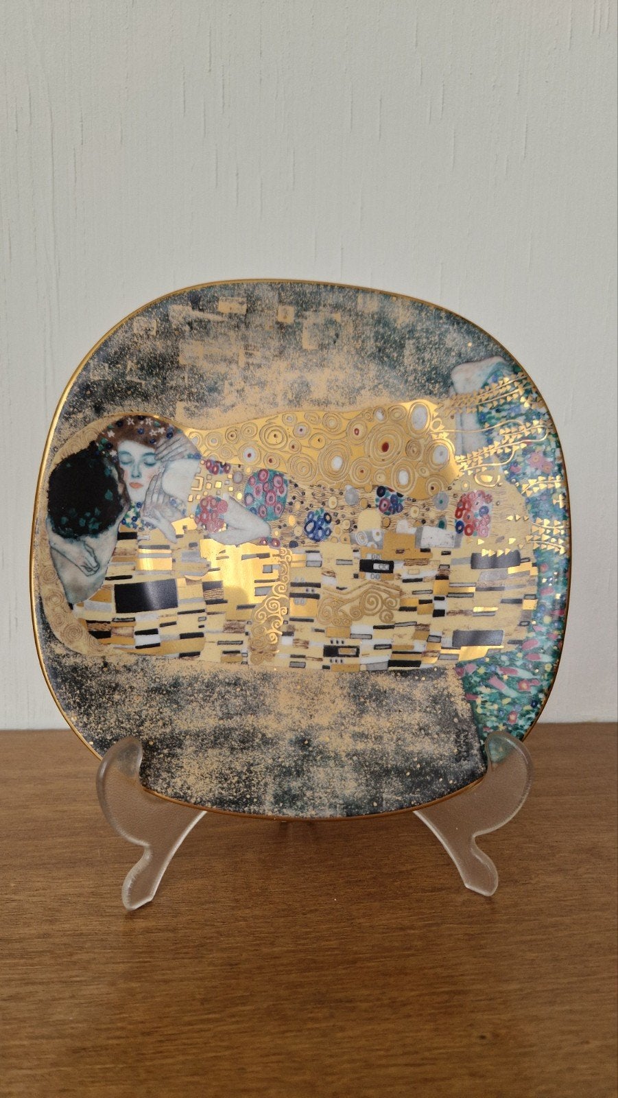 Porseleinen sierbord "De Kus" van Gustav Klimt (Jugendstil), Antiek en Kunst, Ophalen of Verzenden