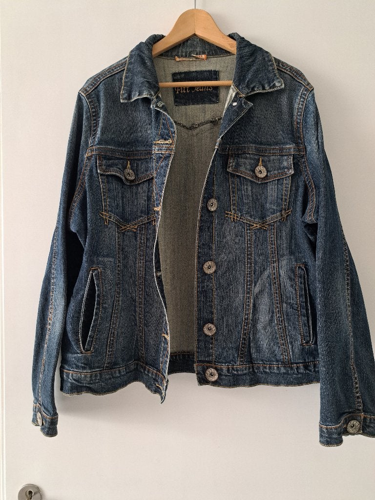 Jas 48 "FITT JEANS", Blauw, Maat 46/48 (XL) of groter, Ophalen of Verzenden, Zo goed als nieuw