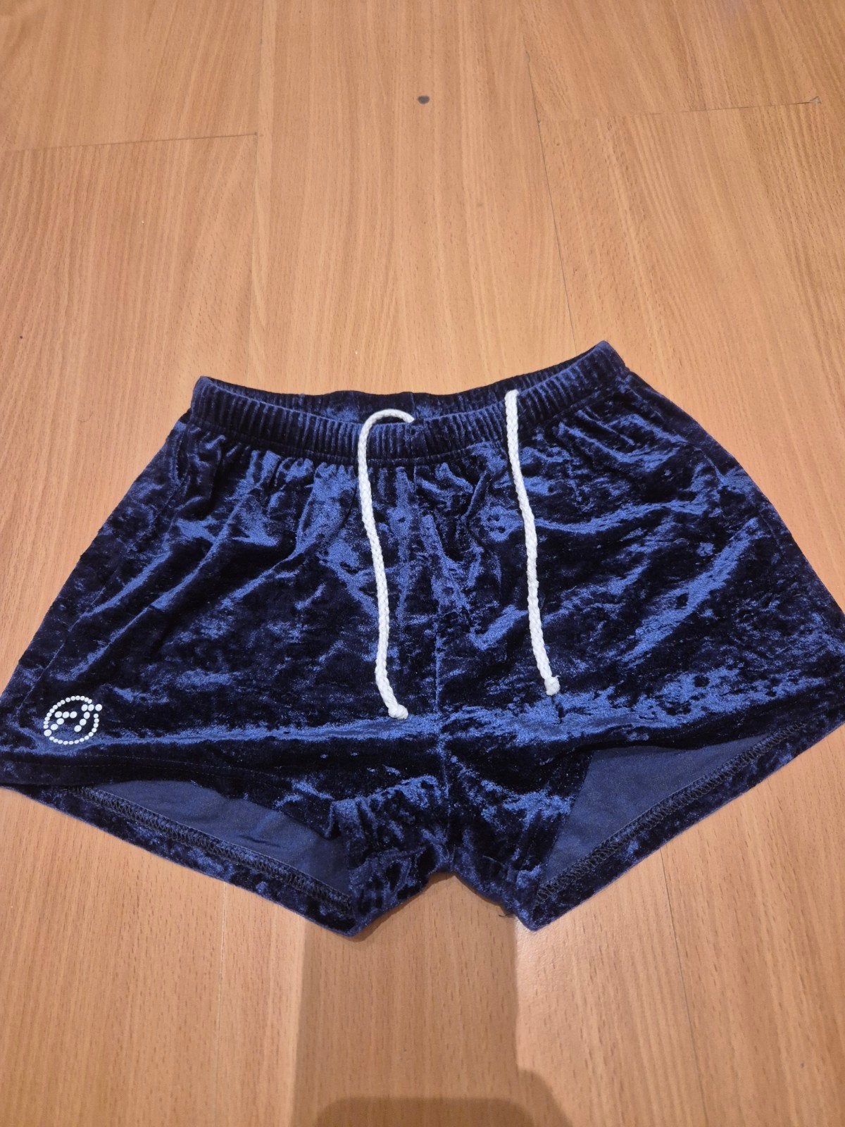Blauwe fluwelen turnbroek maat 152 voor jongens, Gebruikt, Sport- of Zwemkleding, Ophalen of Verzenden, Jongen