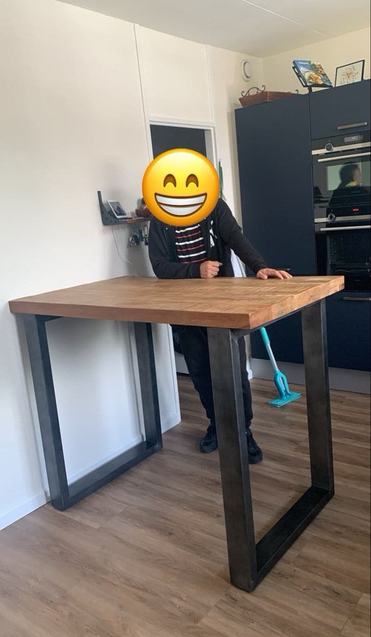 Stalen tafelpoten - robuust en modern design, Ophalen, Tafelpoot, 100 tot 150 cm, Vierkant