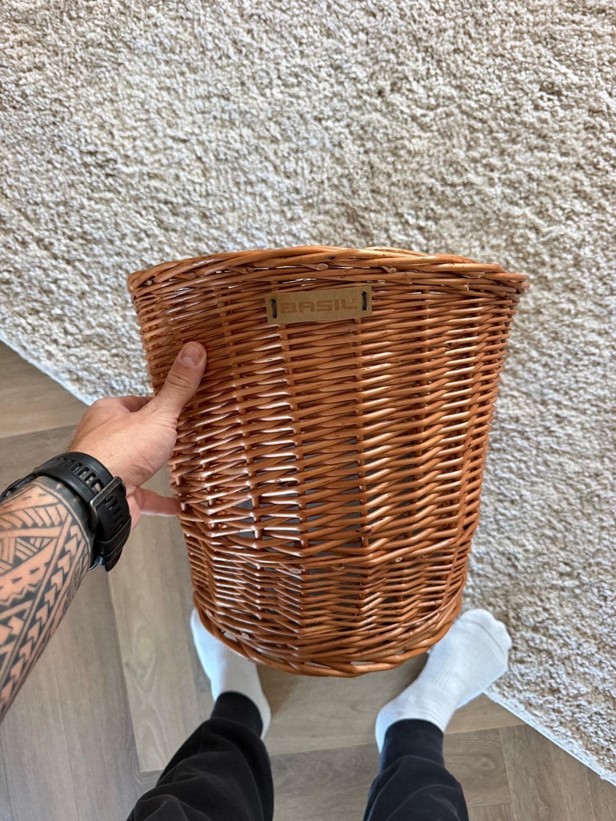 Basil hondenfietsmand riet – hondenmand fiets, Ophalen of Verzenden, Zo goed als nieuw