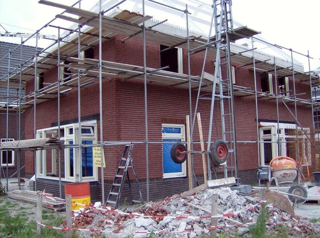 TE HUUR  BOUWSTEIGER  KOMPLEET WOONHUIS € 900.-  5/6 maanden, Ophalen of Verzenden, Gebruikt