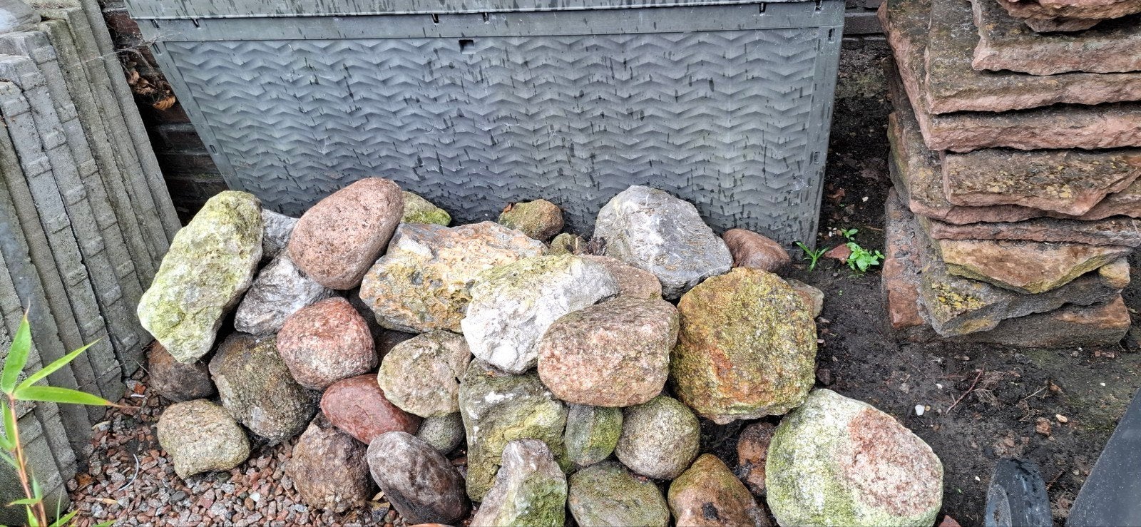 Partij keien voor tuin of decoratie, Tuin en Terras, Ophalen, Gebruikt, Multi, Kei