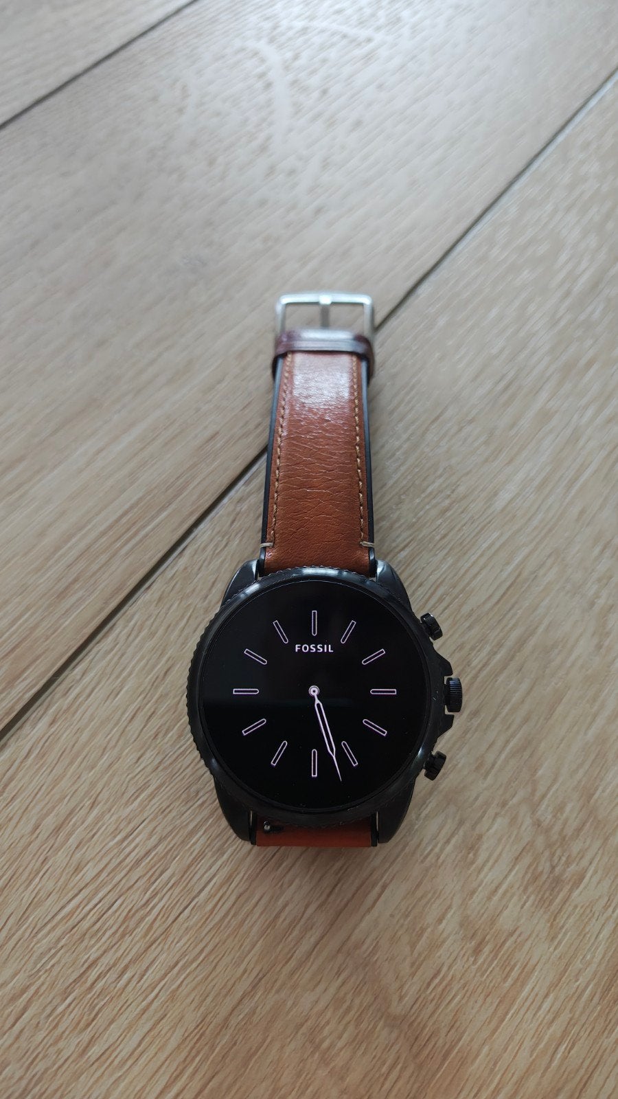 Fossil Gen 6 Smartwatch zwart met lederen band, Gebruikt, GPS, Zwart, Fossil