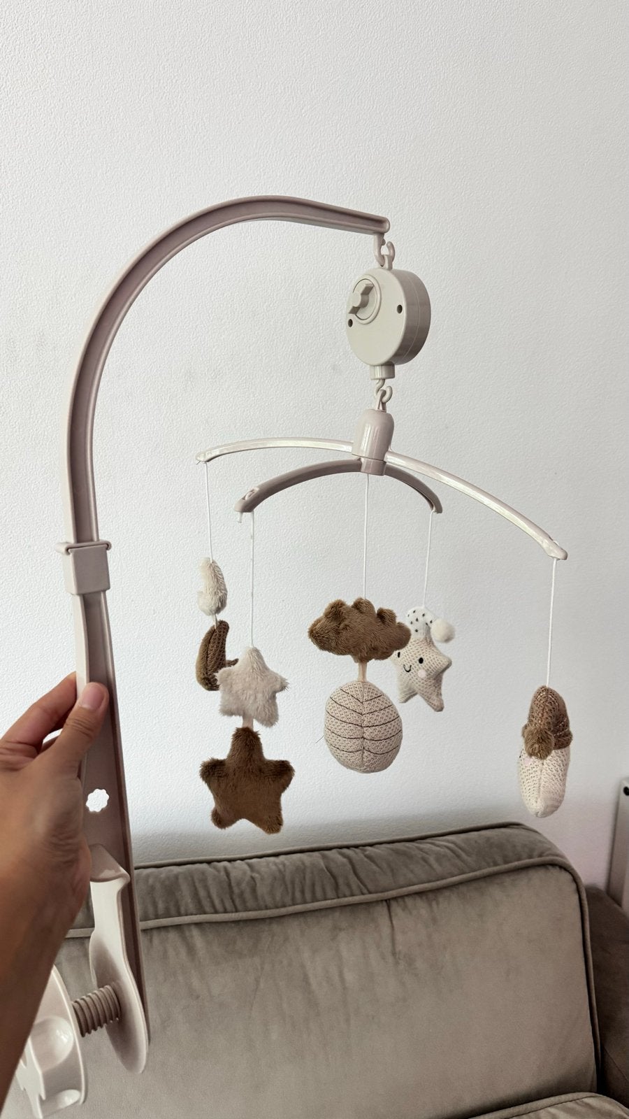 Muzikale Baby Mobiel met Sterren en Wolken, Ophalen, Zo goed als nieuw, Mobiel, Met geluid